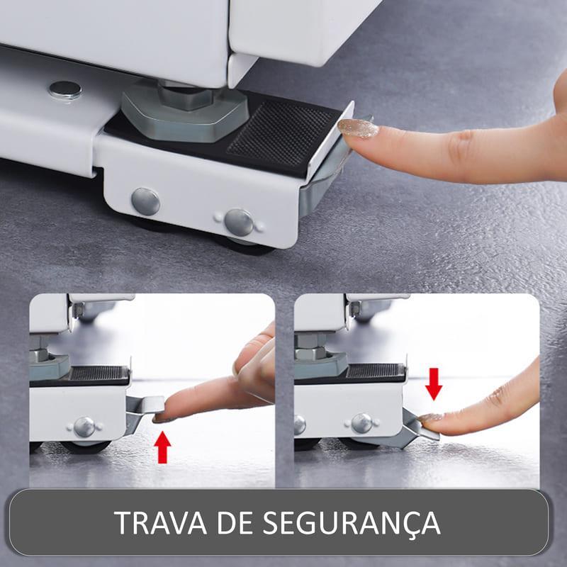 Miniatura Suporte De Rodinhas Geladeira Fogão Maquina Lavar Freezer