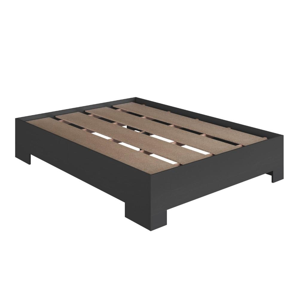 Miniatura Cama de Casal Queen Box com Estrado Fixo 160 Xangai Grafite