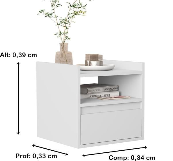 Miniatura Mesa Cabeceira Suspensa Porta Medina Plus Cores Comprar