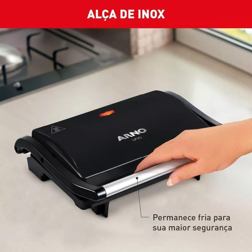 Miniatura Grill Arno Compacto GPTO Preto - 110V