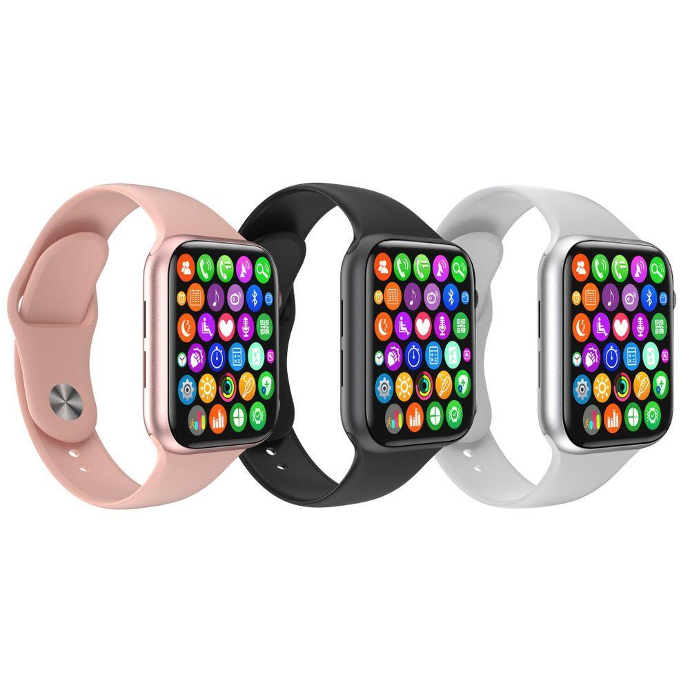 Miniatura Relógio Smartwatch Iwo 8 Lite Plus Ios Ligações Monitor Rosa