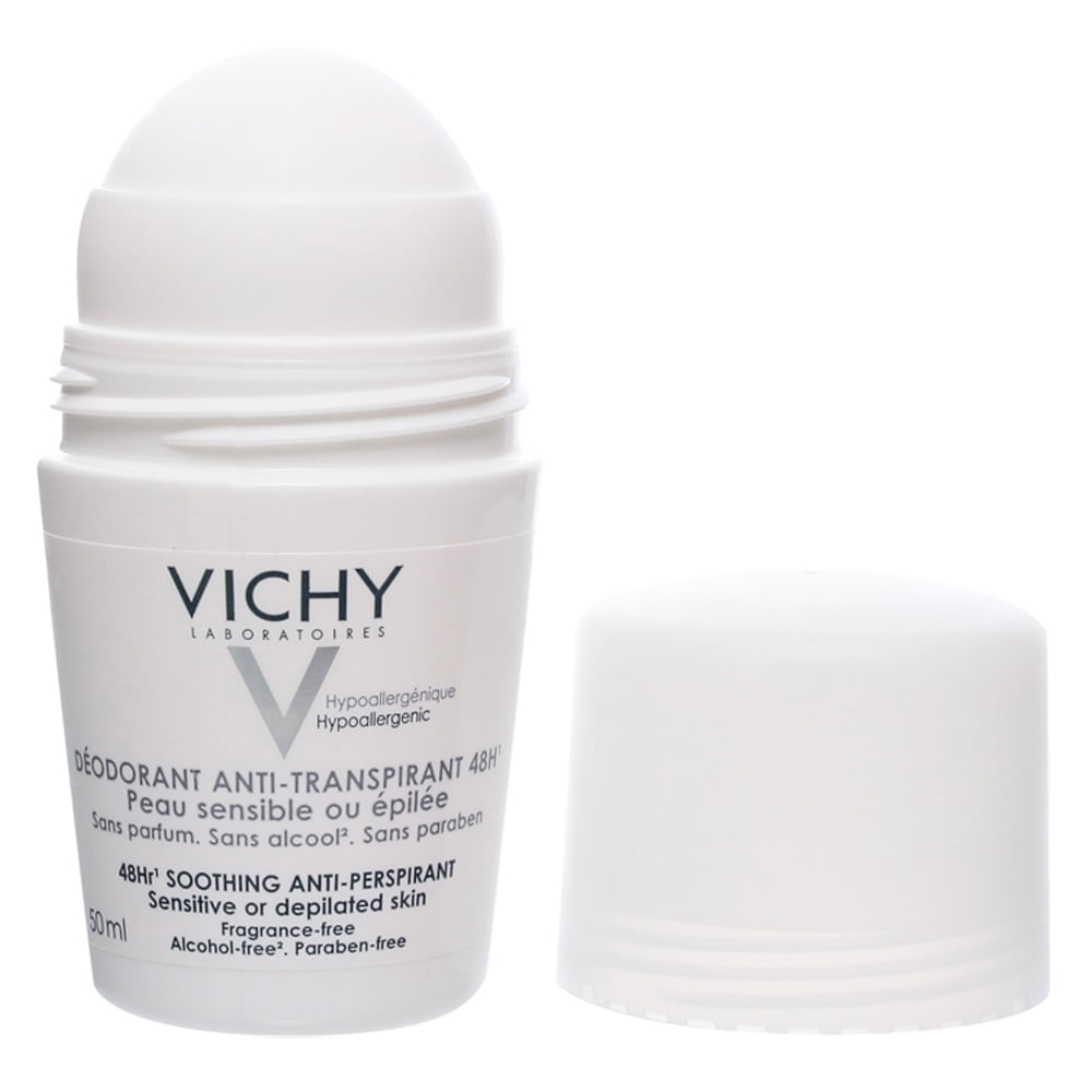 Miniatura Desodorante 48H Vichy - Desodorante Roll-On para Peles Muito Sensíveis ou Depiladas 50ml
