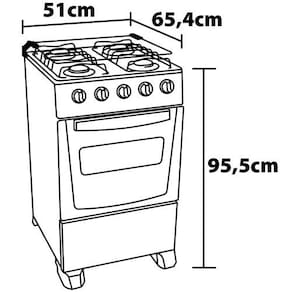 Fogão Brastemp 4 Bocas BFO4NBR Clean com Mesa de Inox, 2 Prateleiras Ajustáveis e Acendimento automático Bivolt – Inox