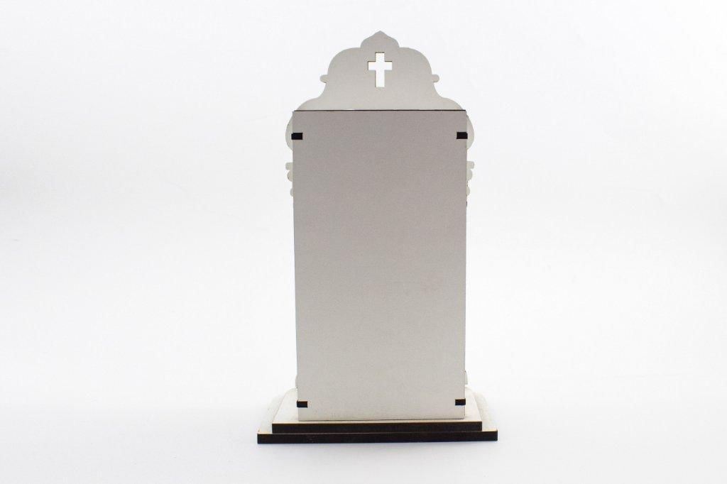 Miniatura Oratório Capela Com Janela Branco Mdf 27 Cm