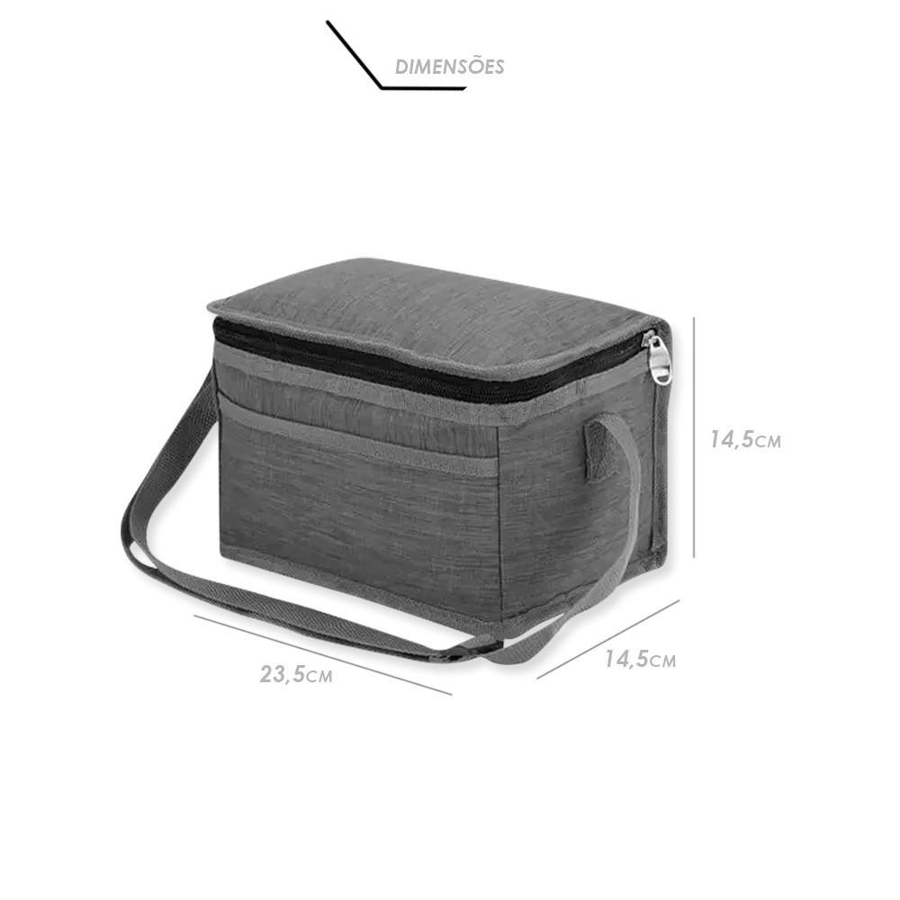 Miniatura Bolsa Térmica Porta Marmita 4L Cinza | Conserva Refeições