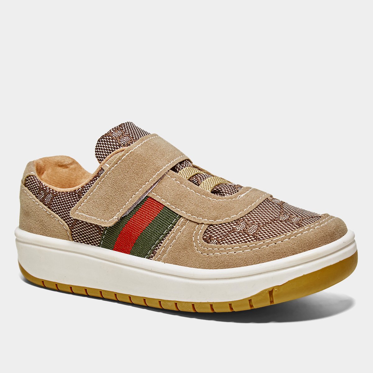 Miniatura Tênis Infantil Kurz Casual Menino Marrom+Verde - 20