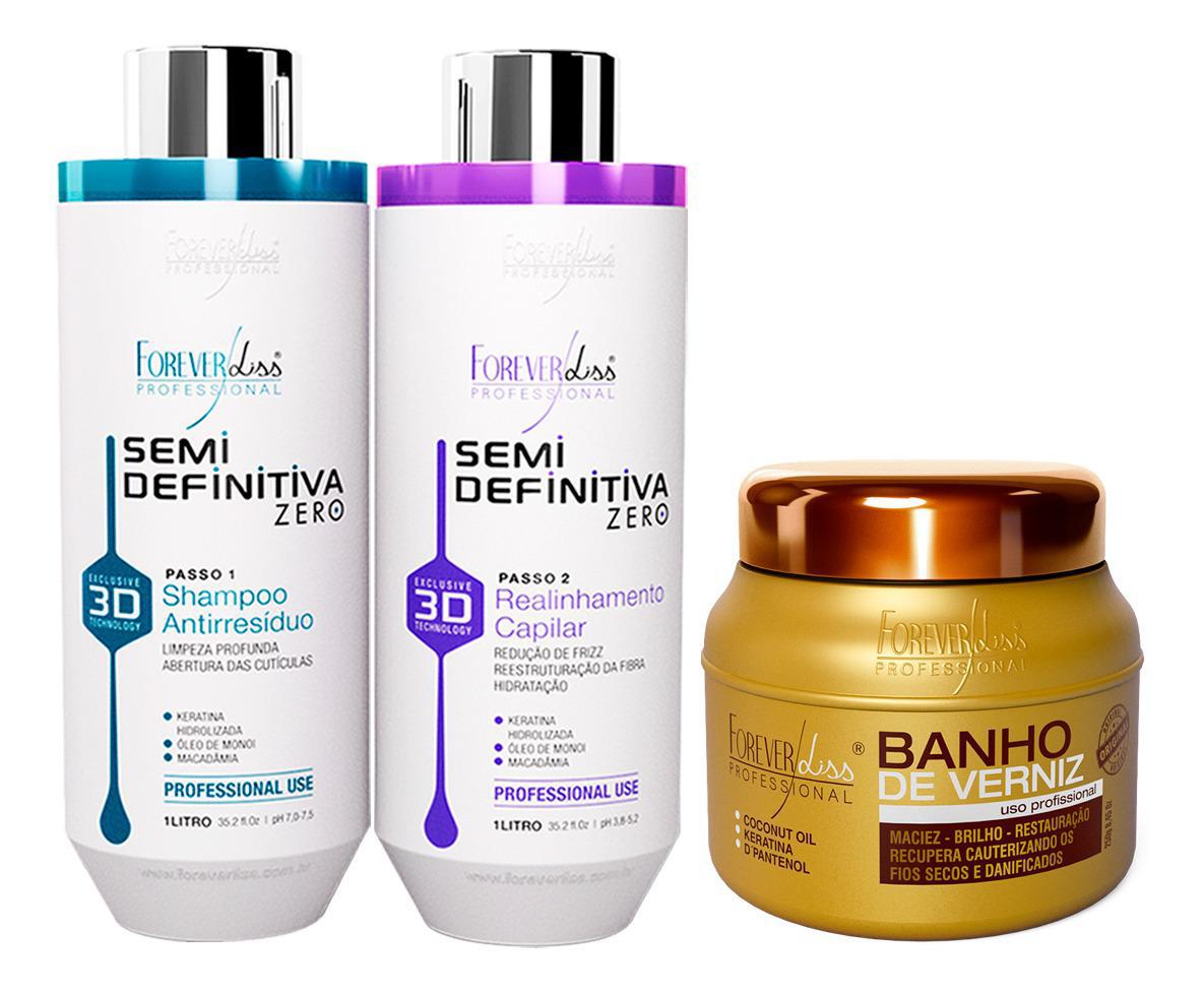 Miniatura Forever Liss Progressiva 3D 0% Formol + Banho De Verniz 250G