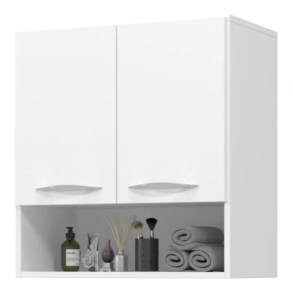 Miniatura Modulo Decorativo Buffet Para Quarto Branco Duas Portas