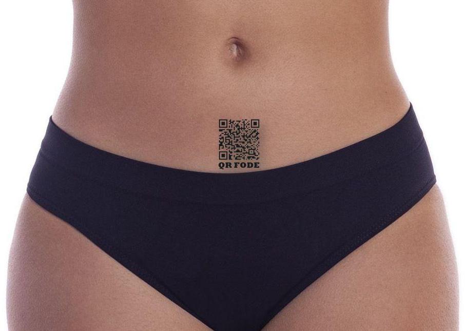Miniatura Tatuagem Temporária Sexy Mensagem Qr Code