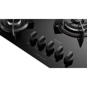 Miniatura Cooktop a Gás 5 Bocas Dako Supreme com Queimador Tripla Chama Preto