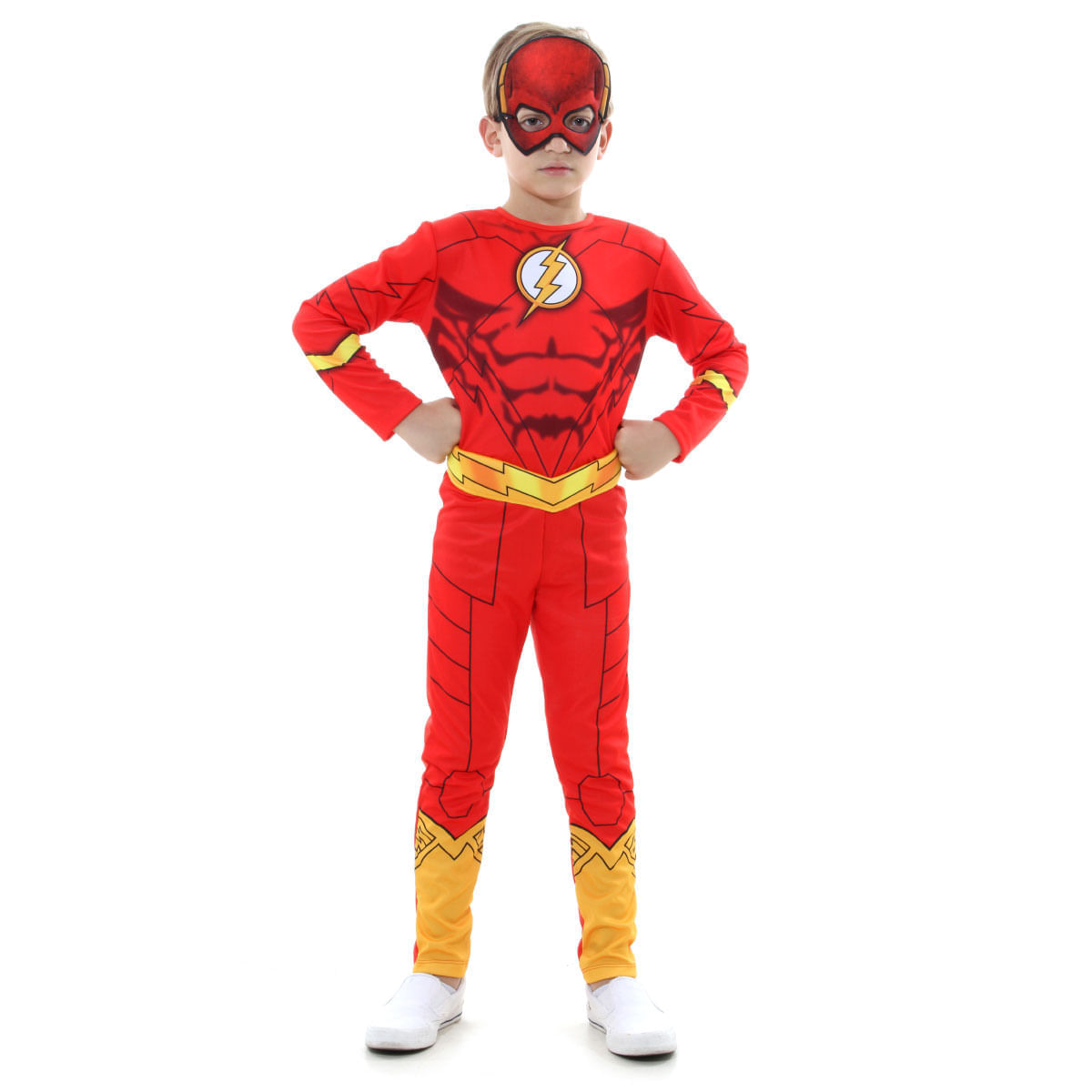 Miniatura Fantasia Flash Infantil - Liga da Justiça - Original G