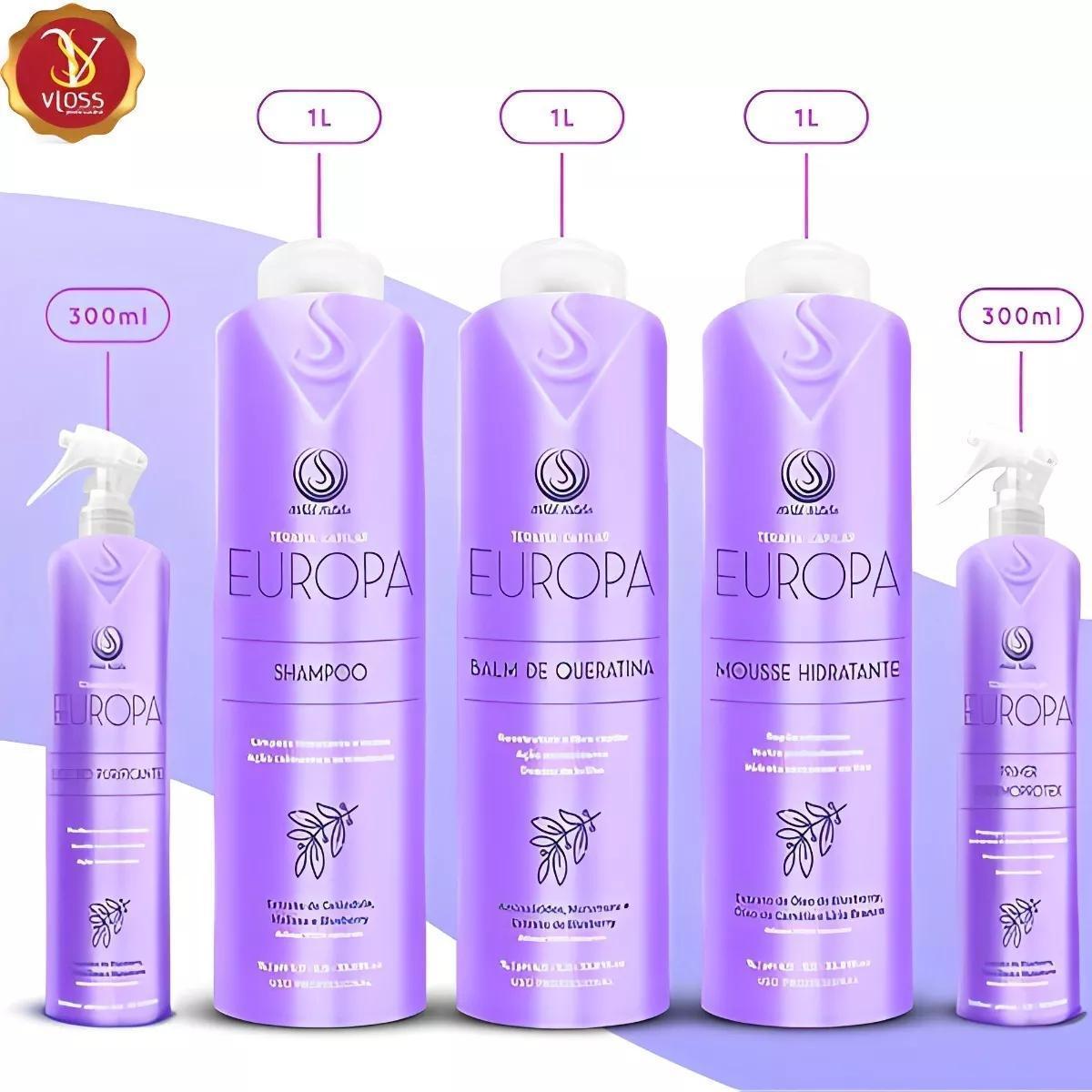 Miniatura Vloss Europa Terapia Capilar Shampoo Mouse Primer Balm Loção