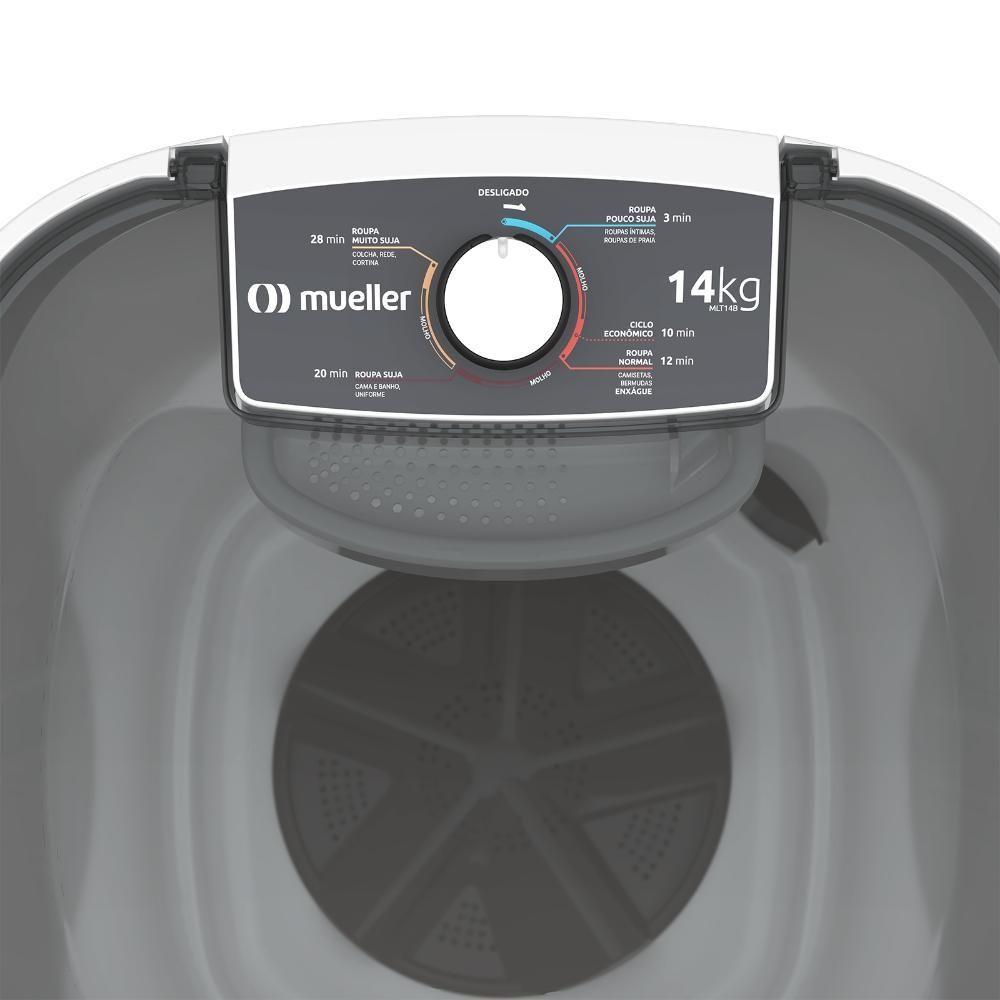 Miniatura Tanquinho De Lavar Roupa Mueller 14 Kg Semiautomático MLT14B Branco 220V