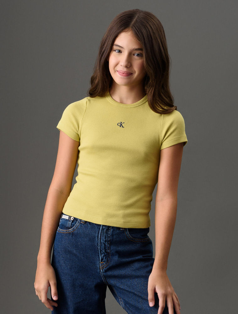 Miniatura Camiseta Menina Ribana Calvin Klein Jeans - Camiseta Menina Ribana Calvin Klein Jeans 10