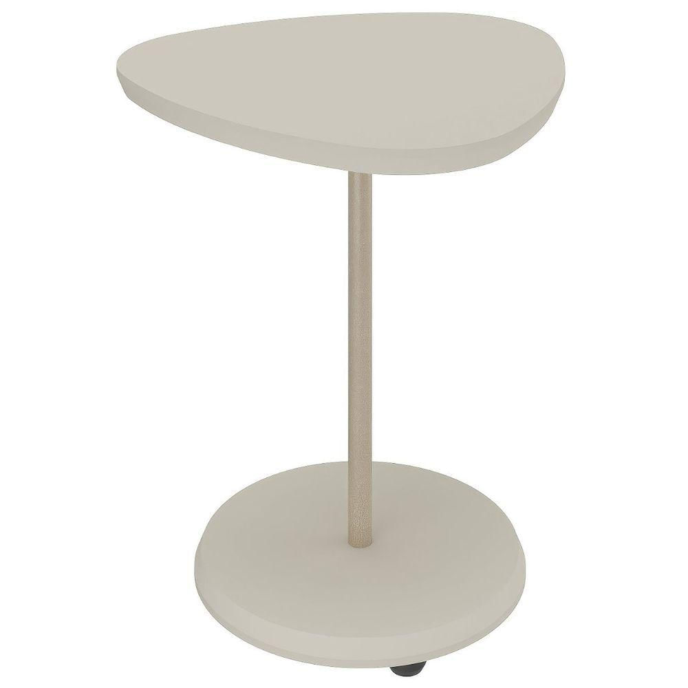 Miniatura Mesa De Apoio Lateral Oval Bel - 100% Mdf Off White