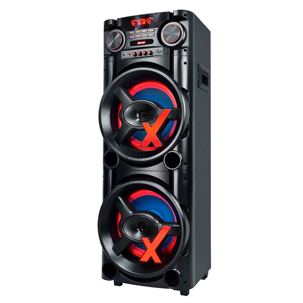 Miniatura Caixa De Som Amvox NewX 1900W Led Bluetooth USB SD Bivolt Preto ACA 1900 08954-18-11984 - 15KHz - 20Hz - Elétrica - Preto - 39 x 30 x 107 CM - 12 meses - Amvox - NewX - 1900w - Caixa De Som Amvox NewX 1900W. - Garantia do Fabricante - Bivolt