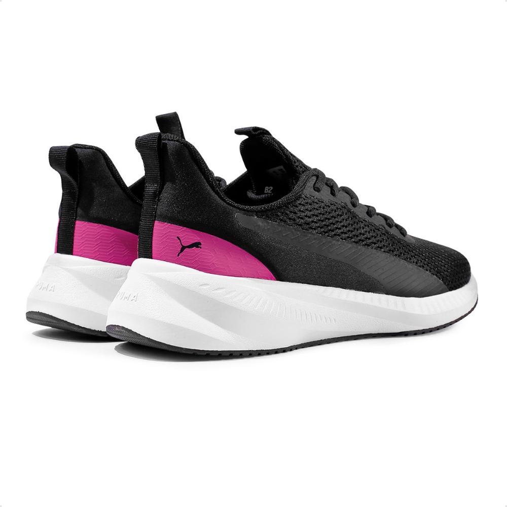 Miniatura Tênis Puma Flyer Lite 3 Feminino Preto / Rosa - 34