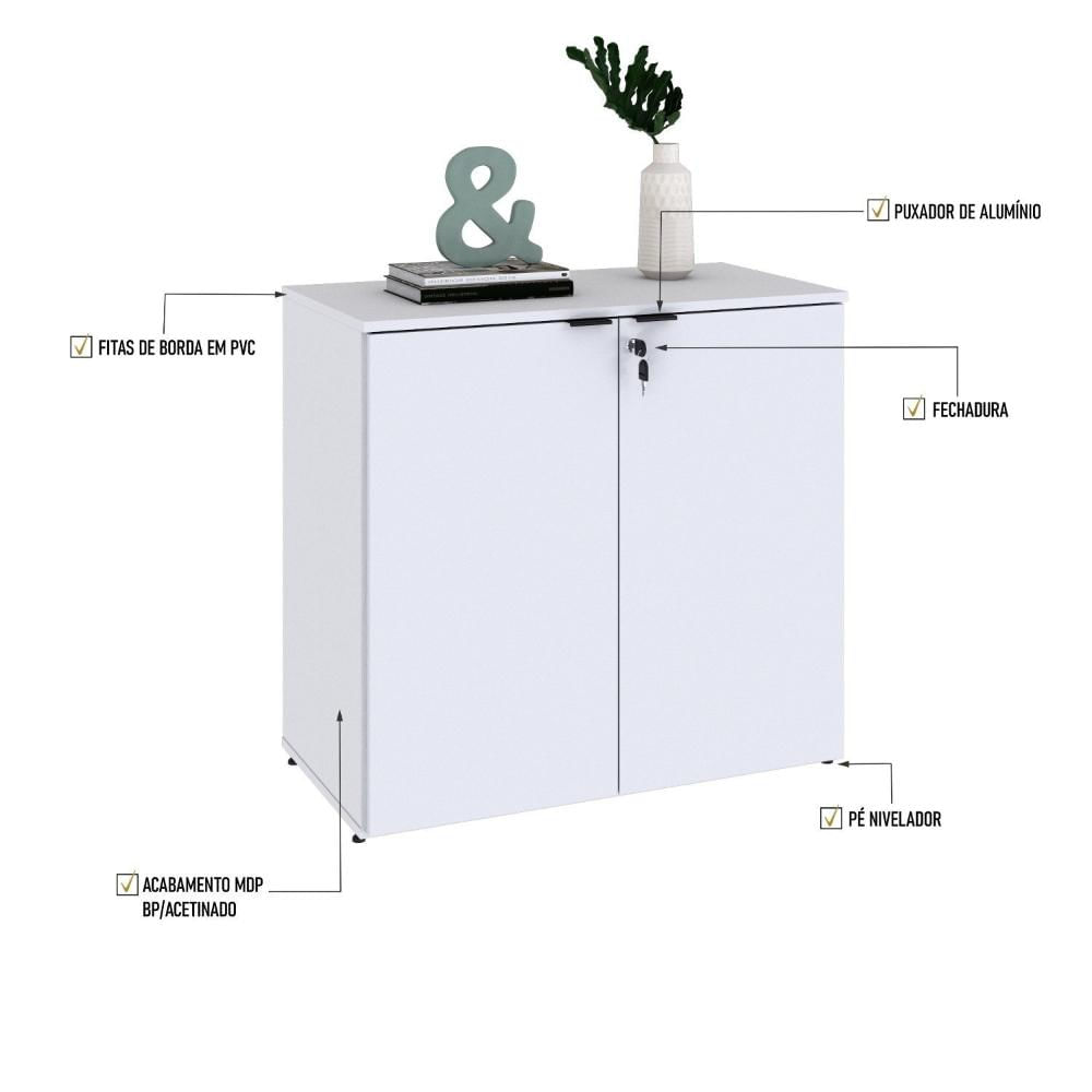 Miniatura Armário Baixo com 2 Portas 75ccm x 80cm x 42cm Branco