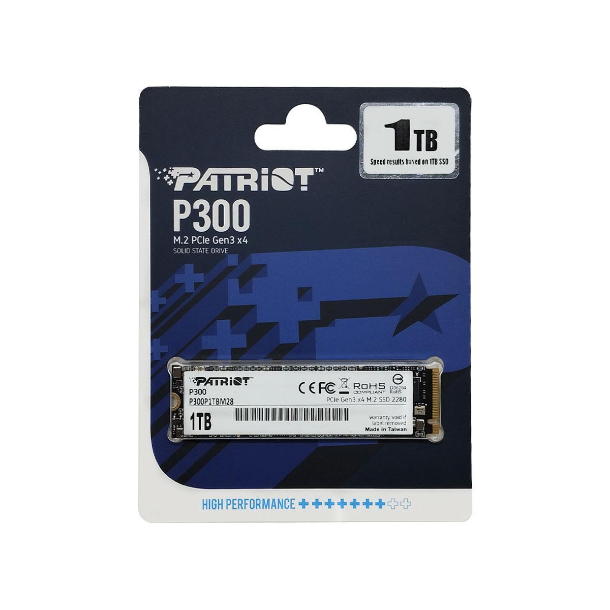 Ssd 1Tb Patriot P300, M.2 2280 Pcie 3X4 Nvme 1.3, Leitura