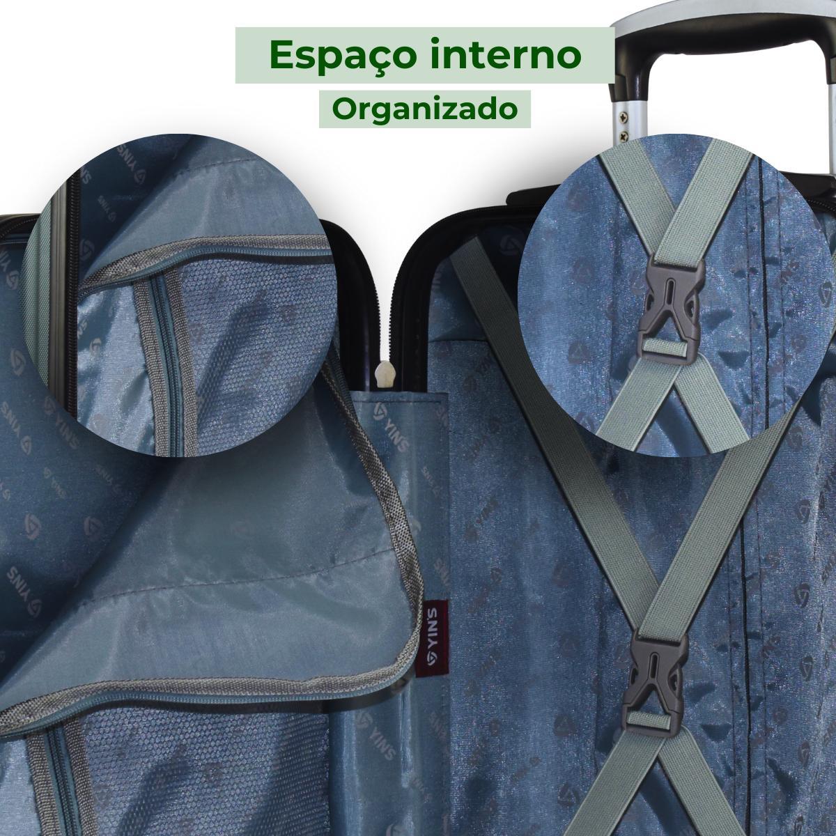 Miniatura Mala Bordo 10Kg 360 Yins Garantia Resistente Roda Removível