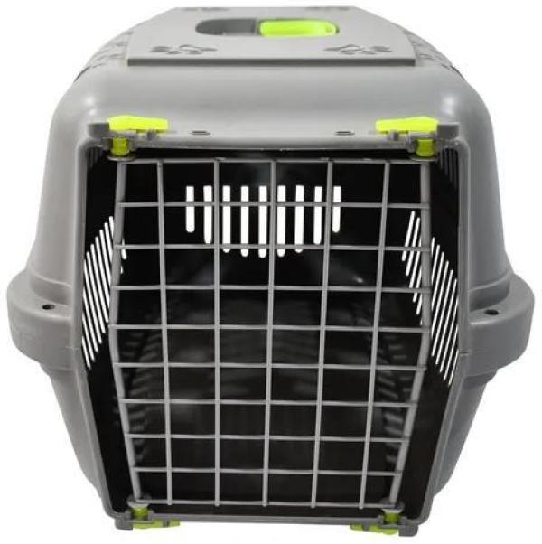 Miniatura Caixa Transporte Falcon Neon Aço Para Cães E Gatos N.3