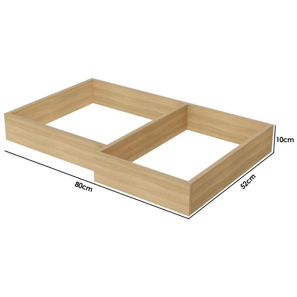 Miniatura Módulo Cozinha Nesher Rainha Kit De Rodapé De Canto Multilinha 80x52x10cm Nature - Nesher