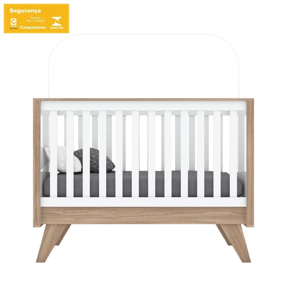 Berço Mini Cama Confete Branco/Jequitibá HP