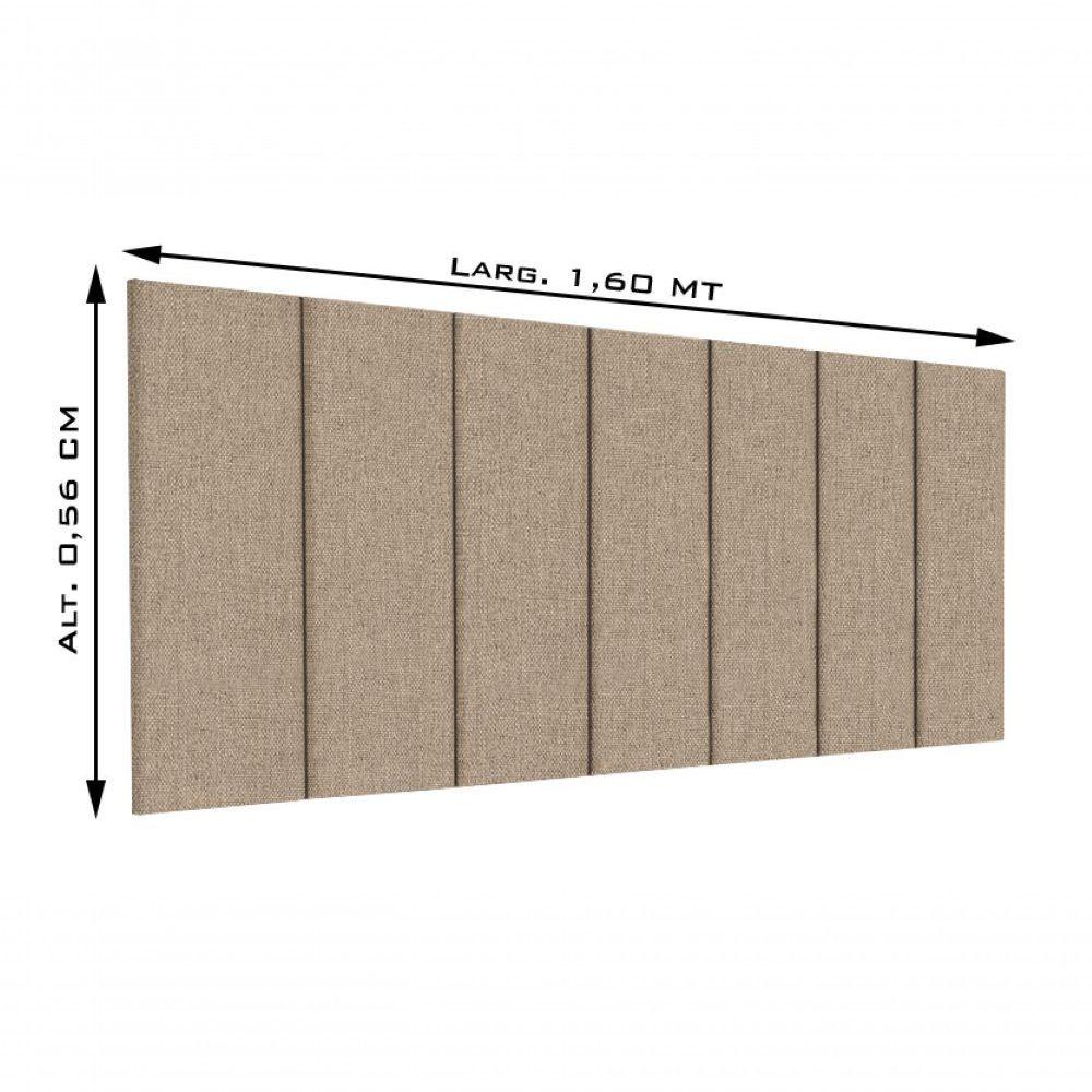 Painel De Cabeceira Dobrável Queen Suspensa Areia 1.60 - 001 Lm Moveis