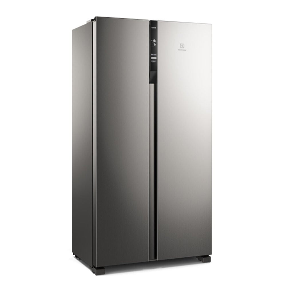 Miniatura Geladeira Electrolux Frost Free 2 Portas 435 Litros Inverter Side by Side Inox - 110V