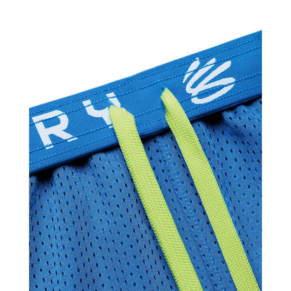 Miniatura Bermuda de Basquete Masculina Under Armour Curry Splash 9 Azul - G