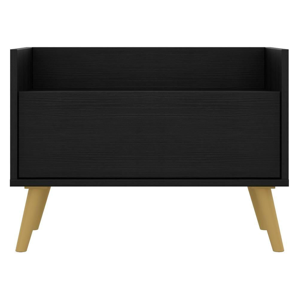 Miniatura Gabinete Armário Banheiro 60 Cm com Pés Retrô Preto Natural