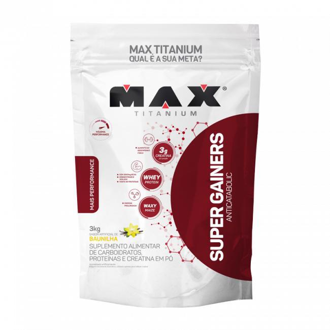 Miniatura Hipercalorico Super Gainers 3Kg Max Titanium Baunilha