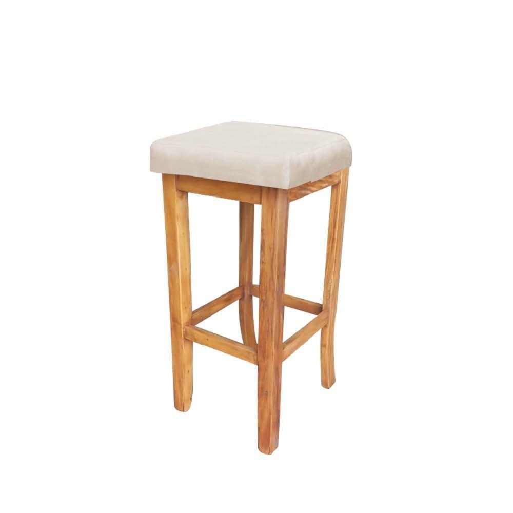 Miniatura Banqueta Alta Ben Gourmet Balcão Bistrô Cozinha Sintético Bege - Ahazzo Móveis