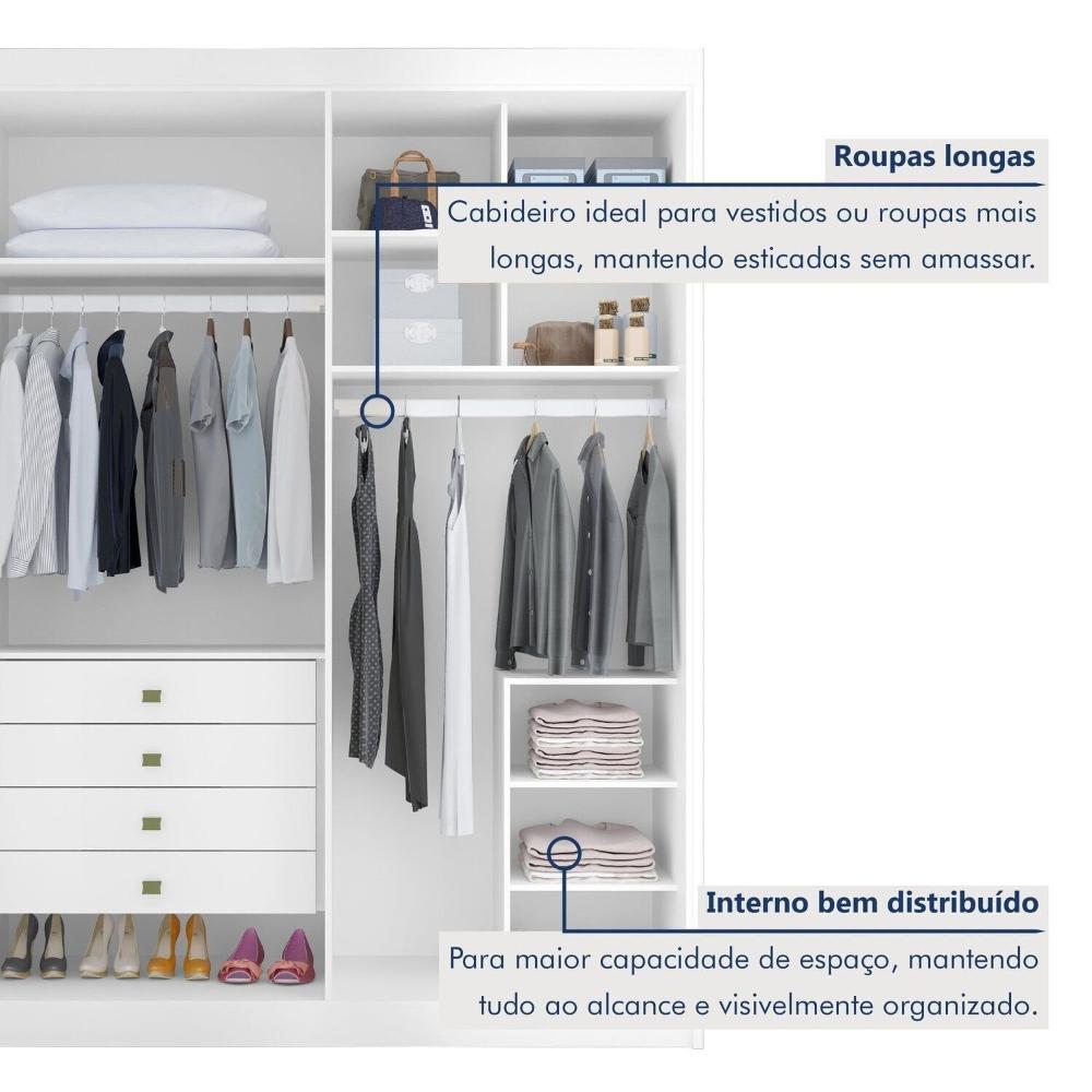 Miniatura Guarda-roupa Casal 2 Portas de Correr 100% Mdf Branco