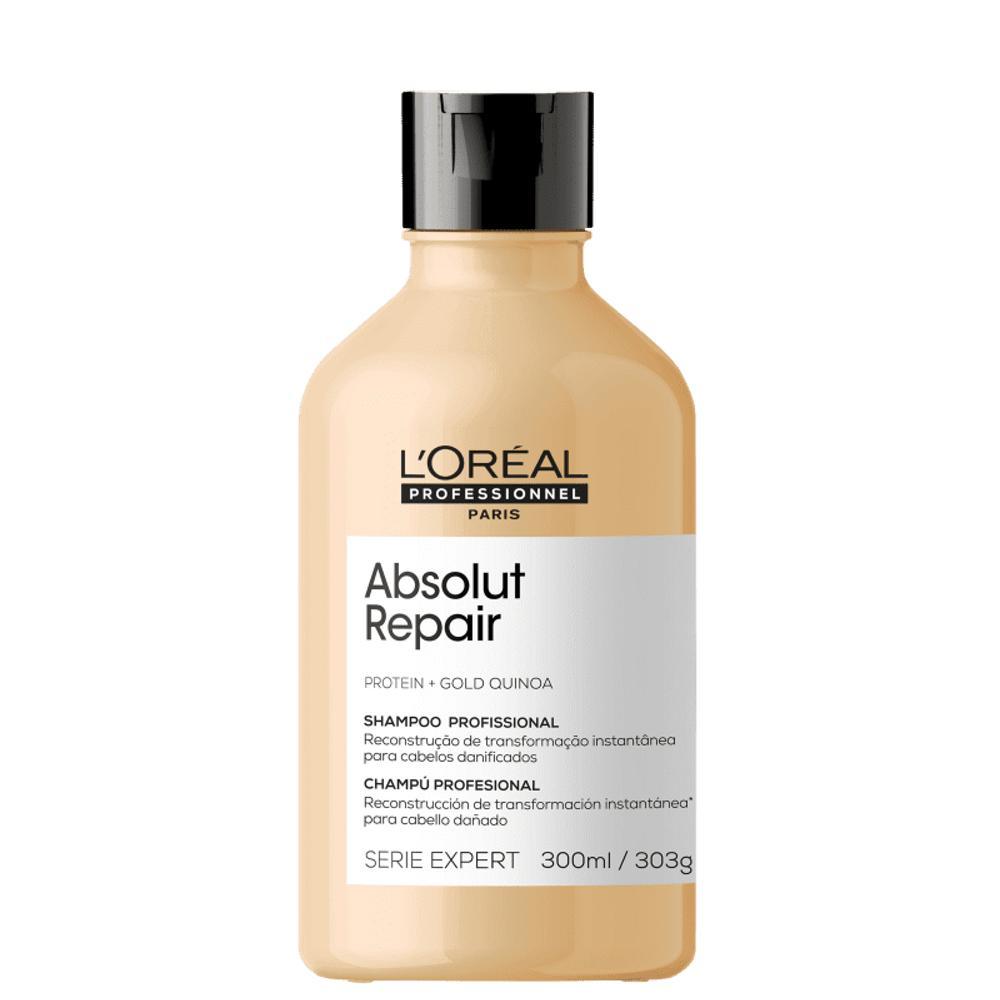 Miniatura Shampoo Loreal Absolut Repair Gold Quinoa + Protein 300Ml