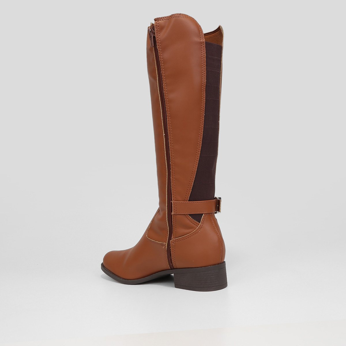 Miniatura Bota Montaria Cano Longo Via Uno Feminina Marrom Claro - 34