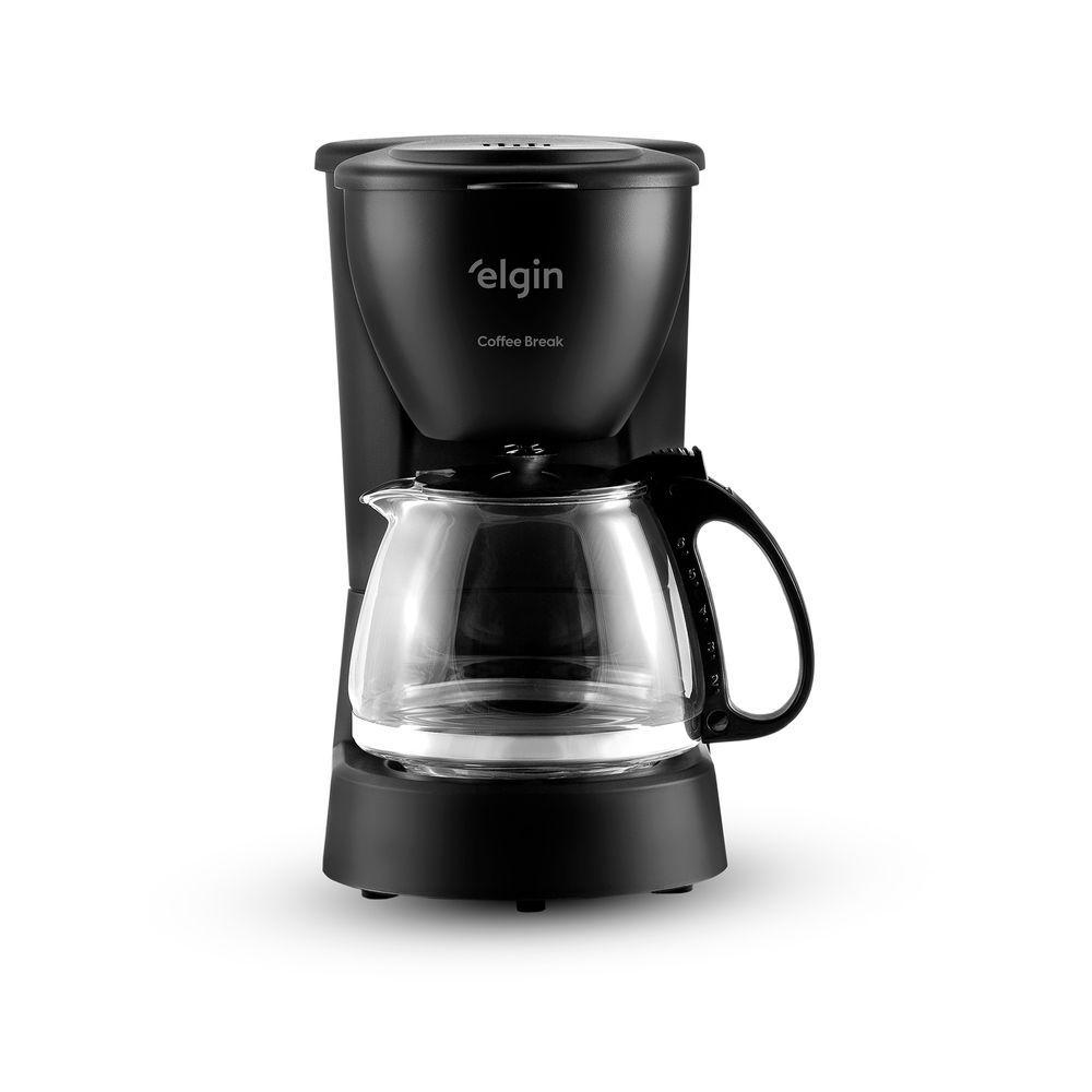 Miniatura Cafeteira Elétrica Coffee Break 15 Xícaras 600 ml Preta com Jarra de Vidro e Filtro Lavável 110V - Elgin