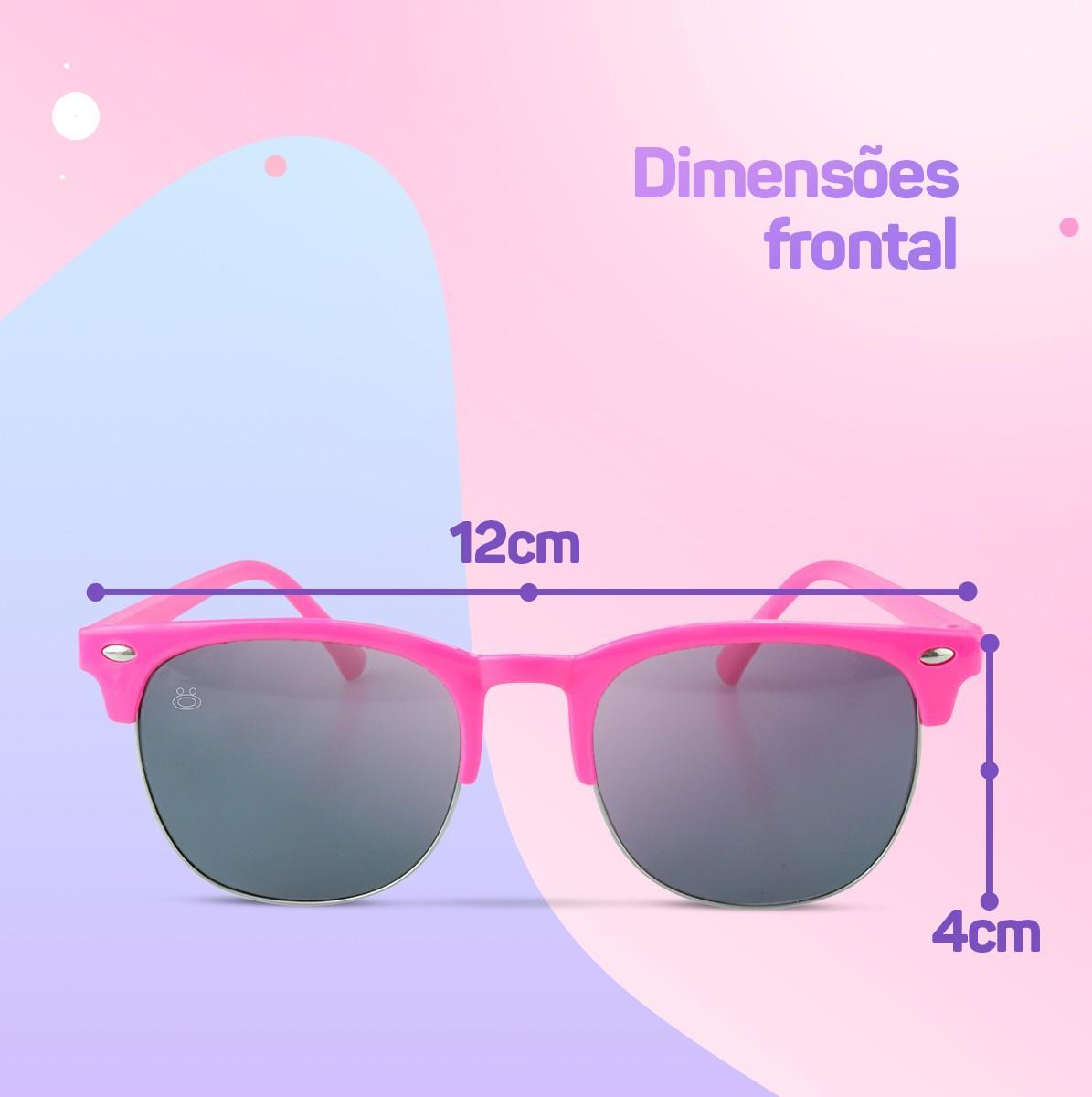 Miniatura Kit Relógio Digital e Óculos Rosa Orizom Kids - Pulseira Ajustável, Tela Clara, Proteção UV - Di Fiore Store