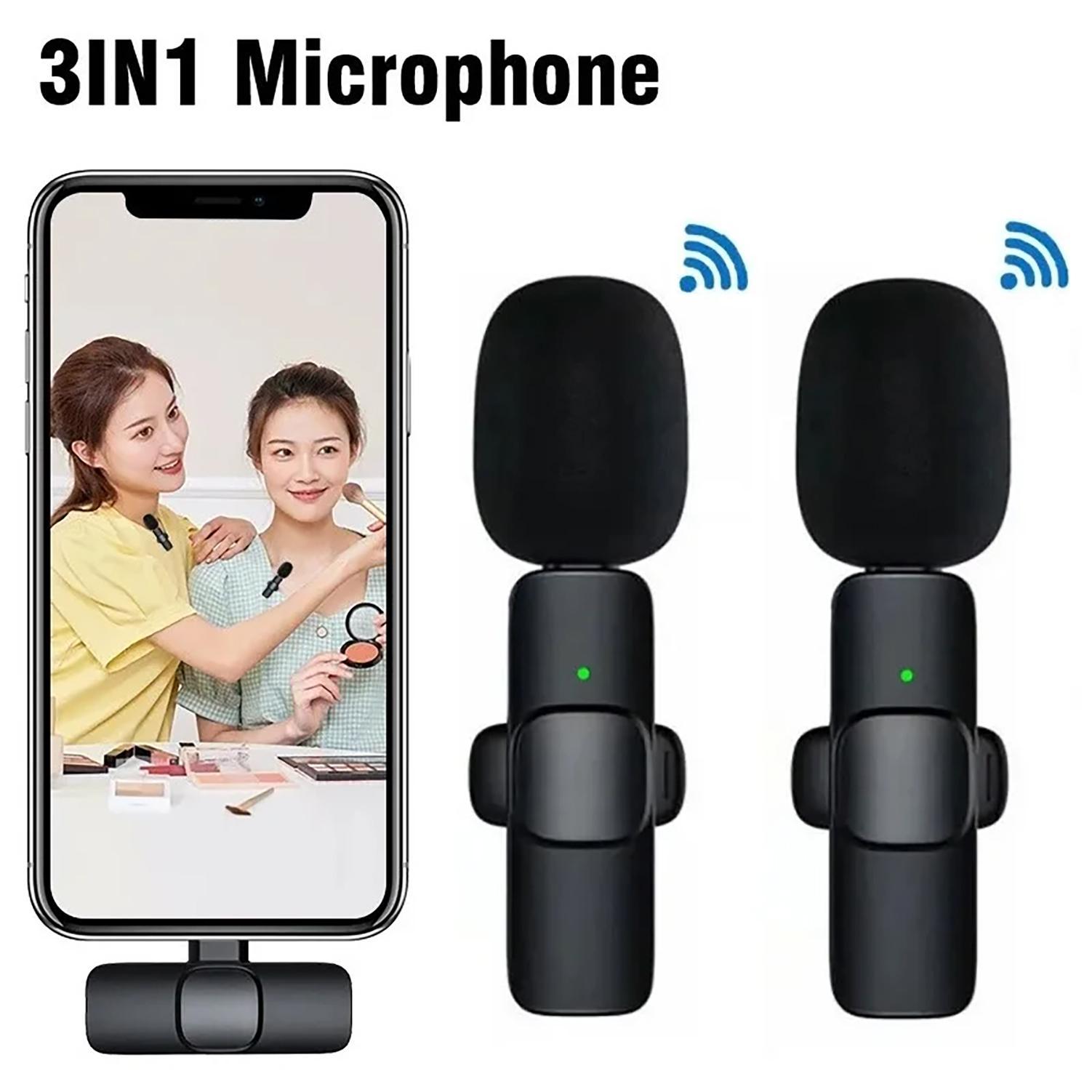 Miniatura Microfone De Lapela Sem Fio Para Streamer Influencer Live