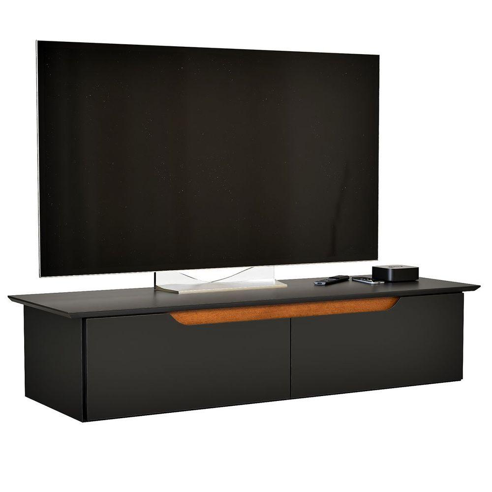Rack Aparador Suspenso Flex Com 2 Portas Flop Preto
