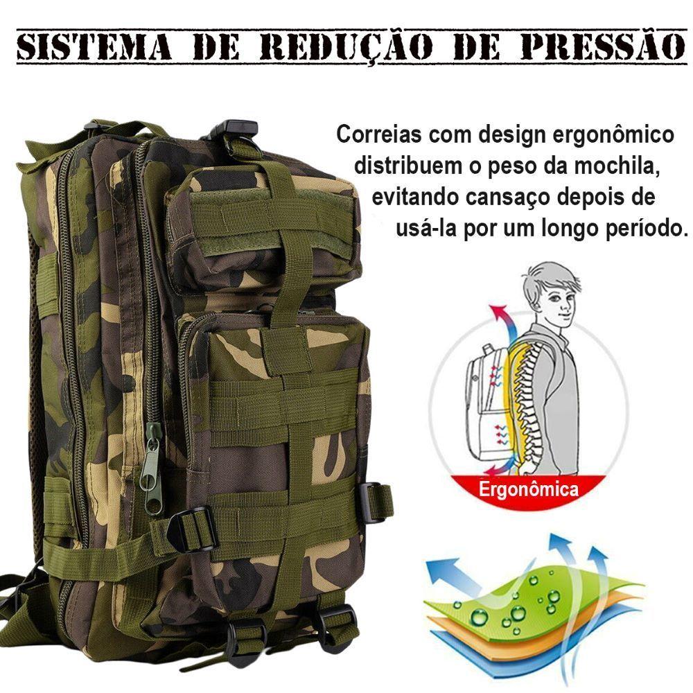 Miniatura Mochila Multiuso Militar Tática 30 Litros Verde