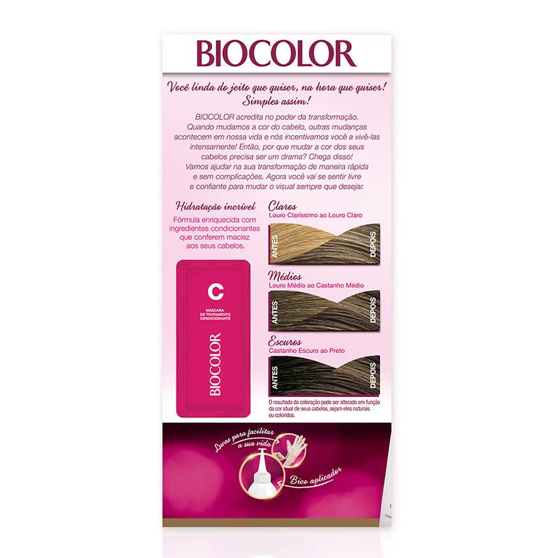 Miniatura Tintura Biocolor Mini Kit Louro Cinza Escuro Moderno 6.1