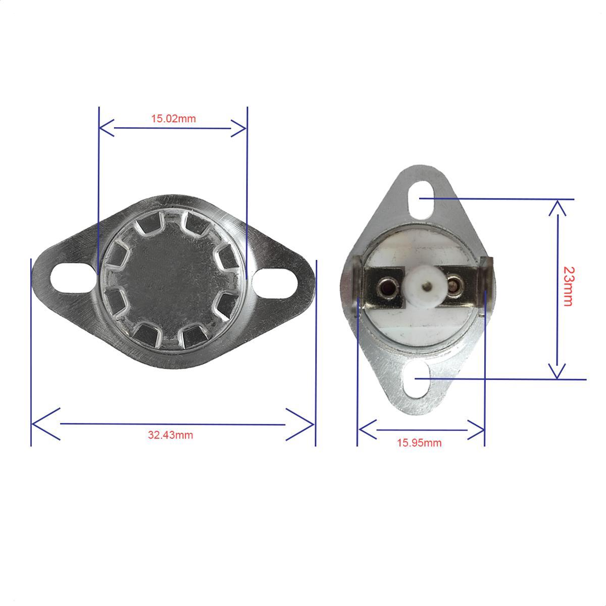 Miniatura Termostato Ksd301 90 Graus 90C 16A 250V Normal Fechado