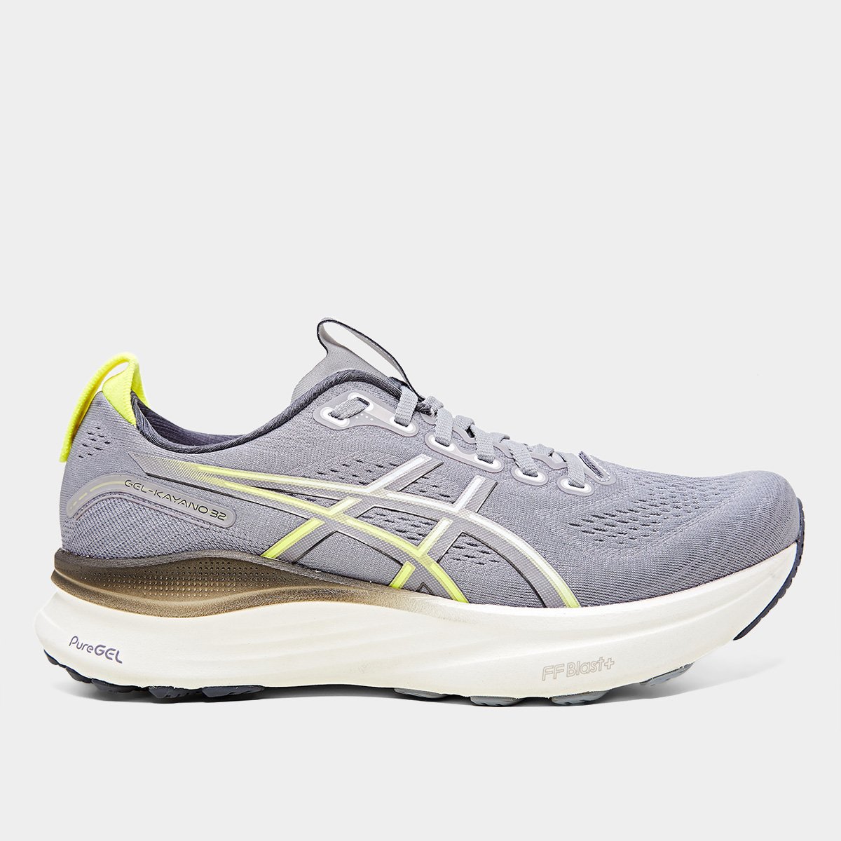 Miniatura Tênis Asics Gel Kayano 32 Masculino Cinza+Amarelo - 38
