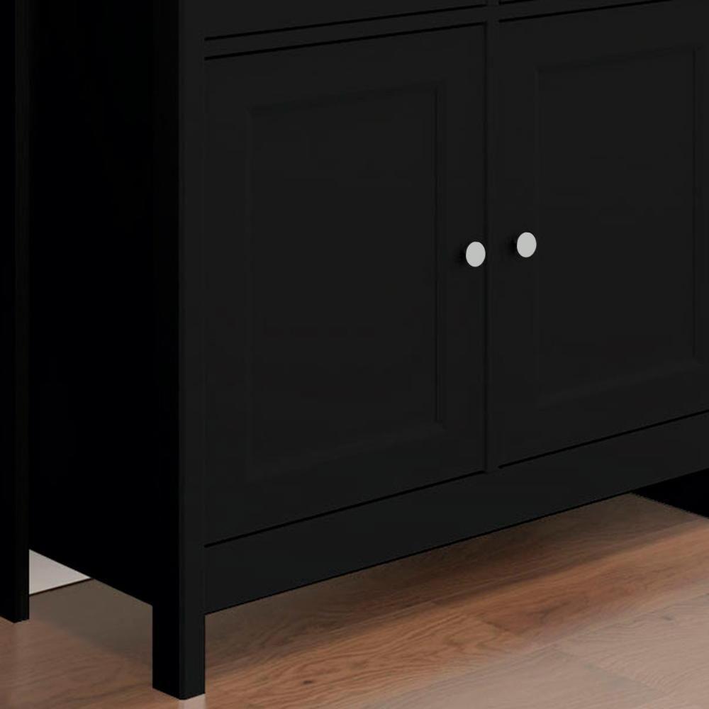 Miniatura Cristaleira + Aparador Buffet Ditália E-954 + R-626 Preto