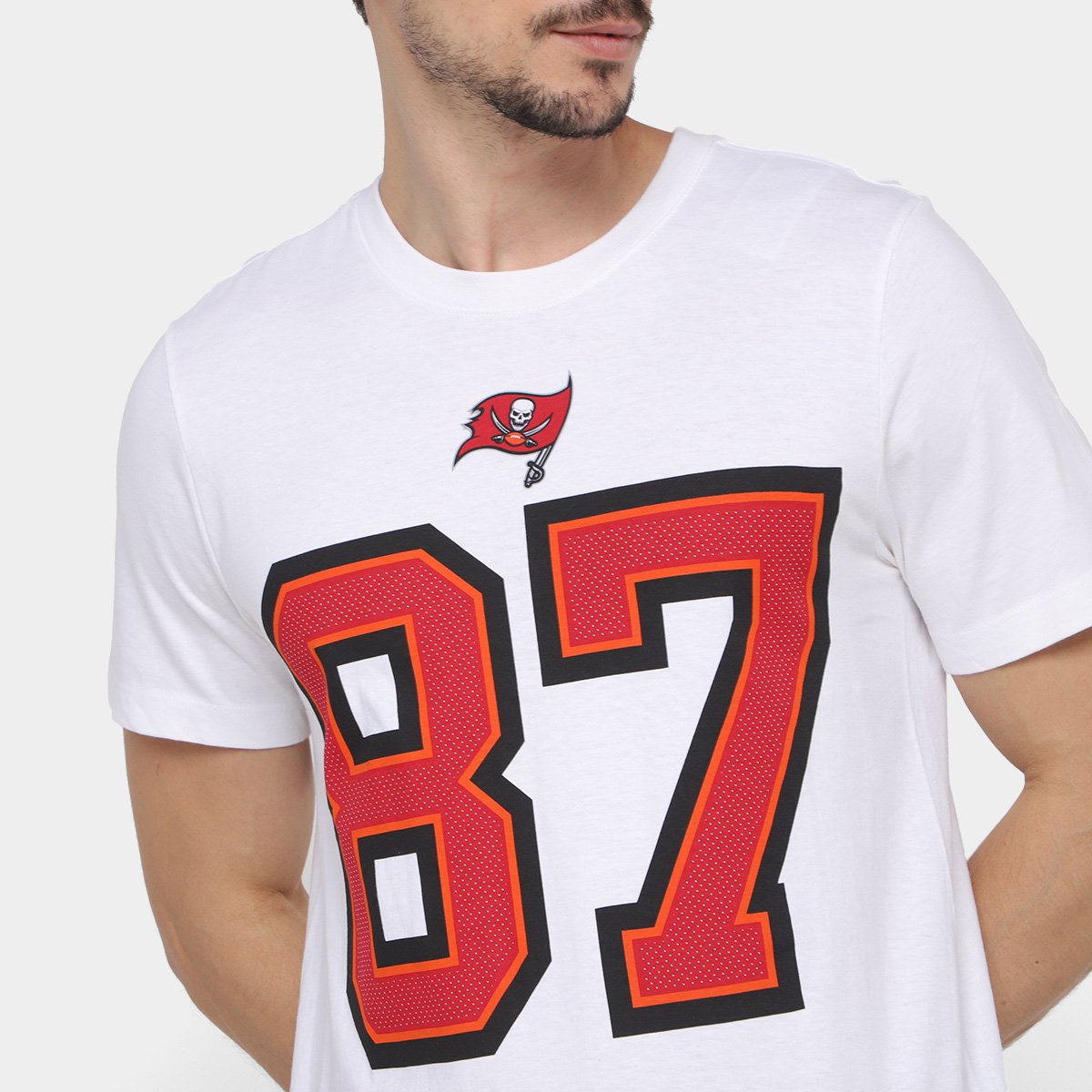 Miniatura Camisa NFL Tampa Bay Buccaneers Rob Gronkowski n° 87 Nike Masculina Branco - G
