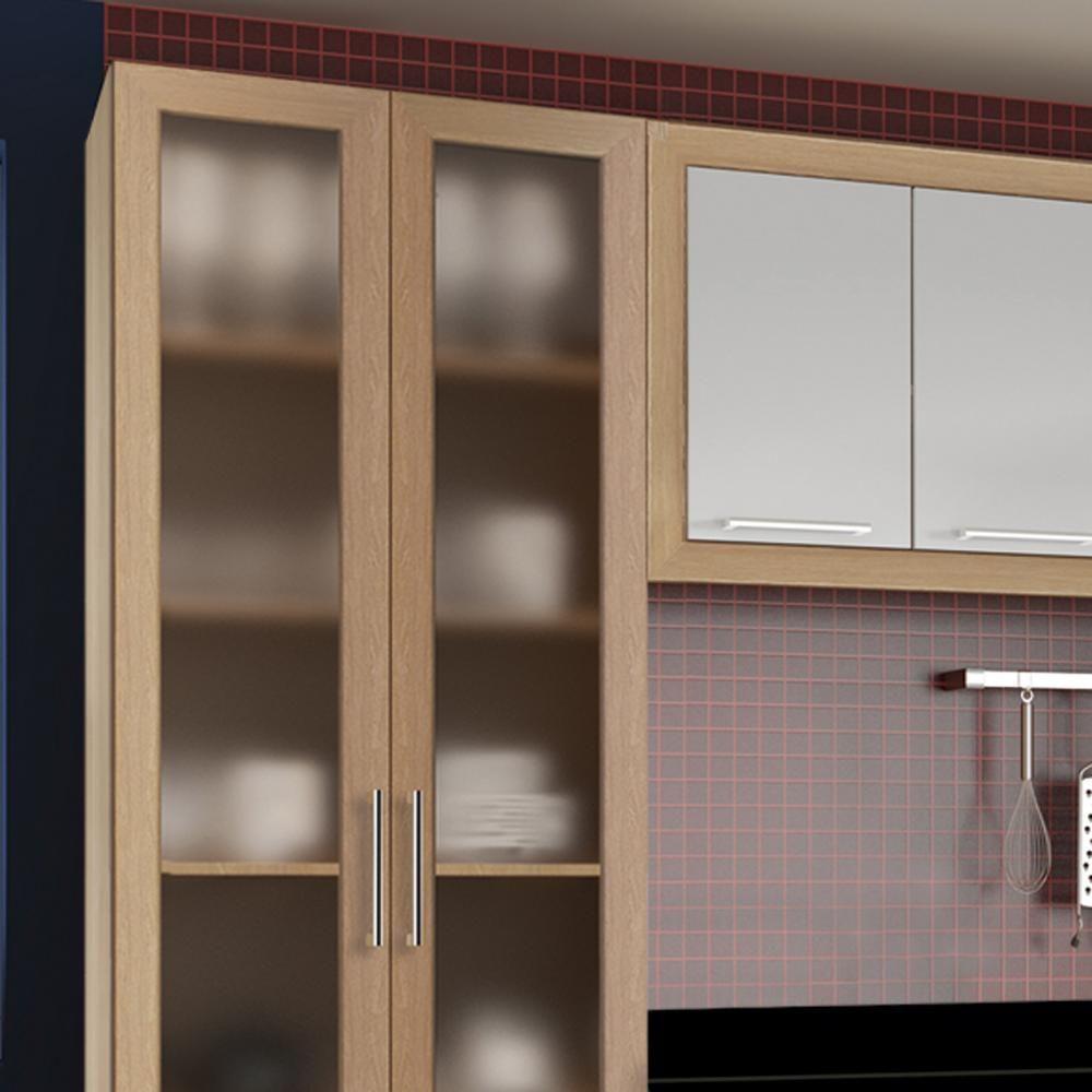 Miniatura Armario Cozinha Completo Ditália Aspen 4 Pçs Carvalho/br A48