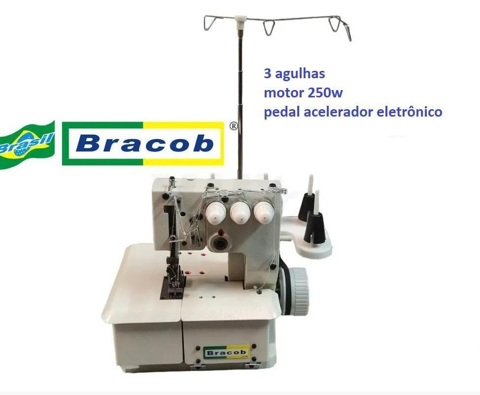 Miniatura Galoneira Bracob 100% Nacional-3 Agulhas+ 1 Viés -110Volts