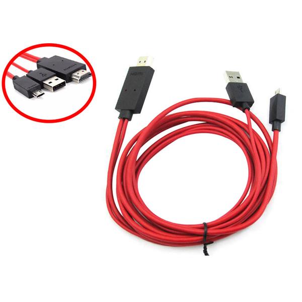 Miniatura Cabo Adaptador 2 Metros MHL Para HDMI Micro USB Para HDMI Cabo adaptador