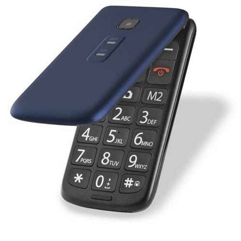 Miniatura Celular De Idoso Azul Botao SOS Dual Chip MP3 SMS 32GB